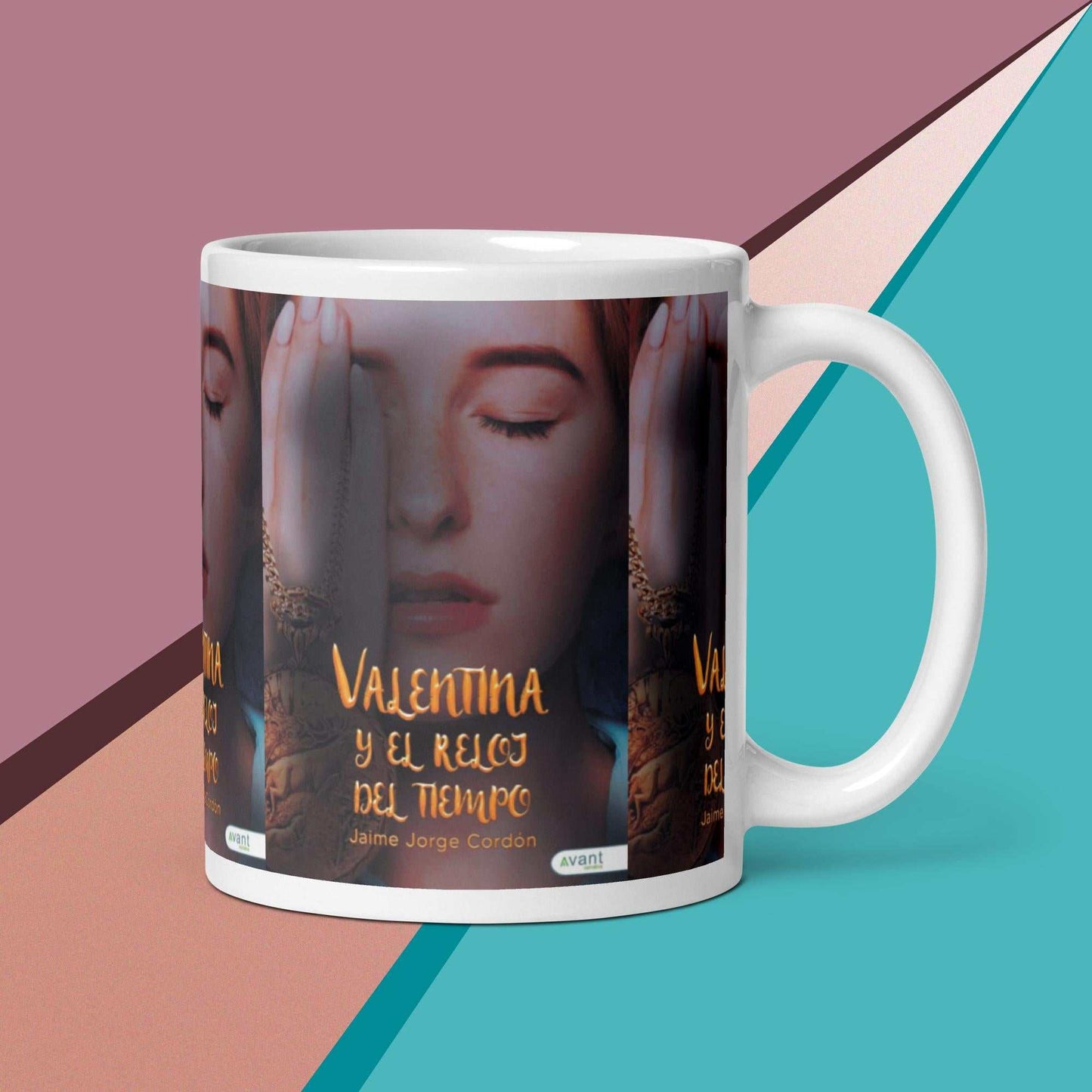 Taza blanca brillante