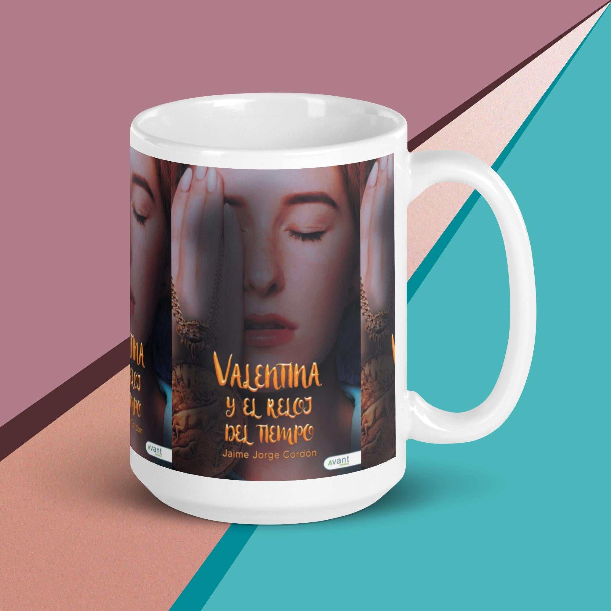 Taza blanca brillante