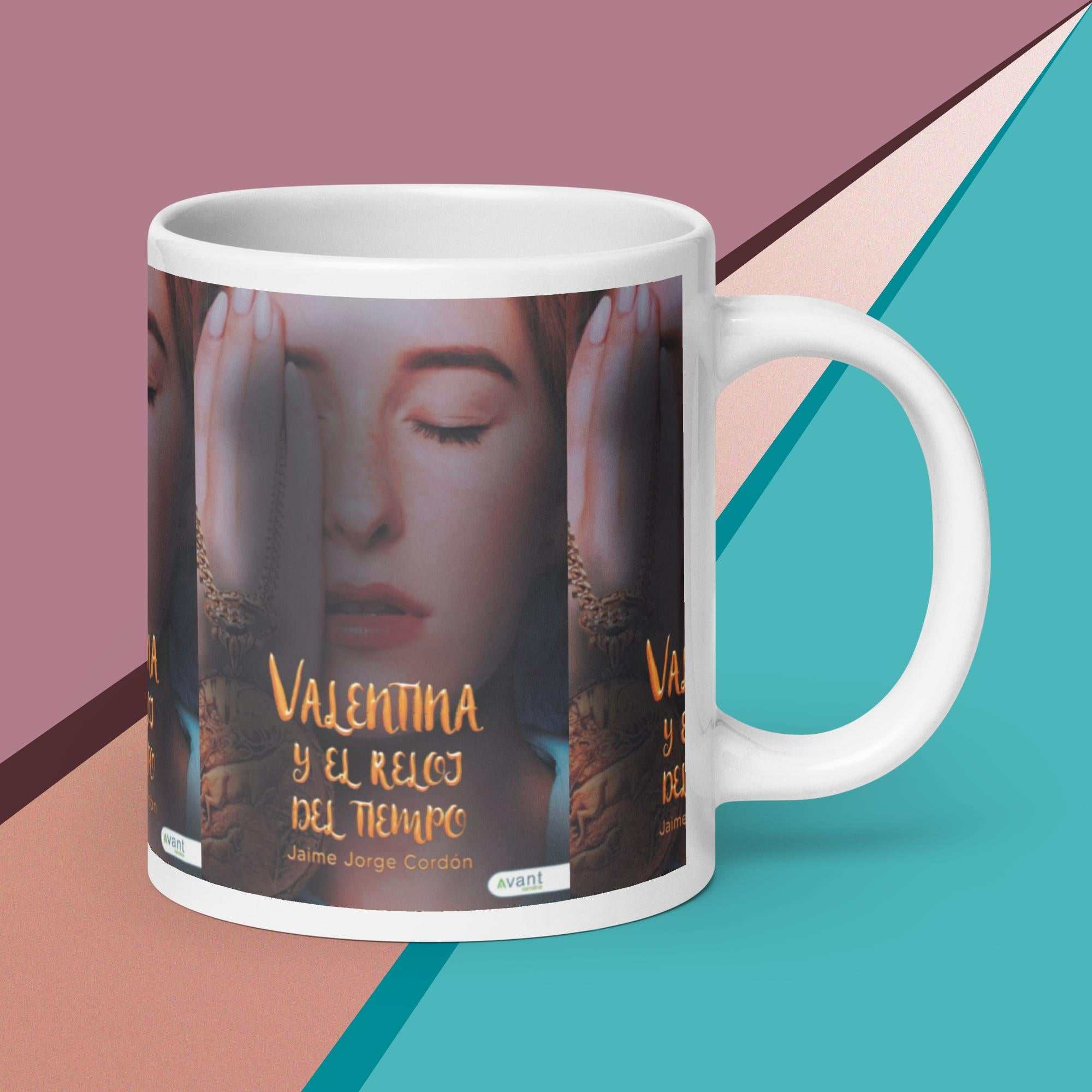 Taza blanca brillante